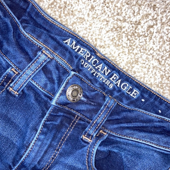 American Eagle Next Level Stretch X Jeggings Jeans - Dark Wash Size 2 Short - Picture 6 of 9